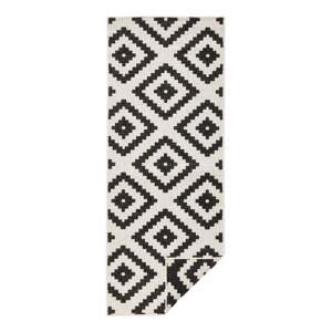 Krem-crni vanjski tepih NORTHRUGS Malta, 80 x 345 cm