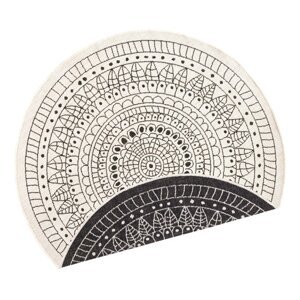 Krem-crni vanjski tepih NORTHRUGS Porto, ⌀ 140 cm