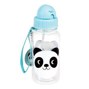 Plava dječja boca sa slamkom Rex London Miko The Panda, 500 ml
