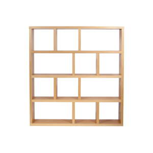 Smeđa biblioteka u dekoru hrasta 150x159 cm Berlin – TemaHome