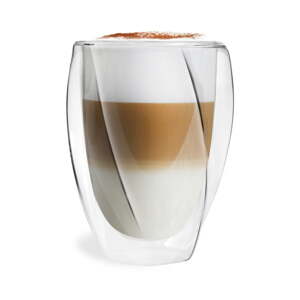 Set od 2 šalice s dvostrukom staklenom stijenkom Vialli Design Latte, 300 ml