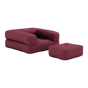 Promjenjiva fotelja Karup Design Cube Bordeaux boja
