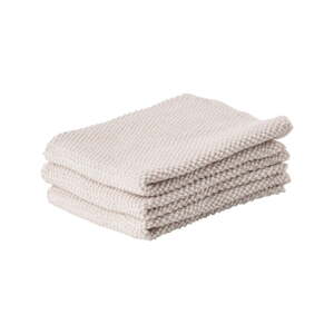 Set od 3 svijetlobež pamučne kuhinjske krpe Zone Prado, 27 x 27 cm