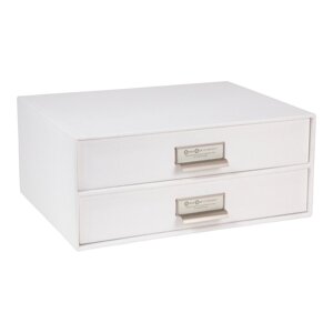 Bijela dvoetažna ladica za dokumente Bigso Box of Sweden Birger, 33 x 25,5 cm