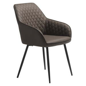 Smeđa blagovaonska stolica od umjetne kože Milton – Unique Furniture