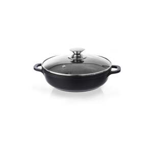 Lonac s neprianjajućom površinom Pfluon Granit sa staklenim poklopcem Orion Grande, ⌀ 24 cm