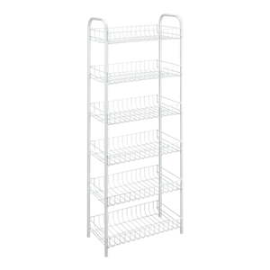 Bijeli metalni stalak za pohranu 41x104 cm Monaco – Metaltex
