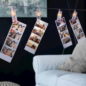 Rasvjetni lanac s LED lampicama u obliku štipaljki DecoKing Pin, 20 lampica, duljina 3,35 m