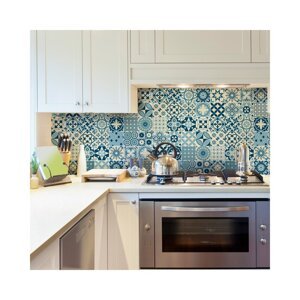 Set od 60 zidnih samoljepljivih naljepnica Ambiance Wall Decal Cement Tiles Riana, 15 x 15 cm