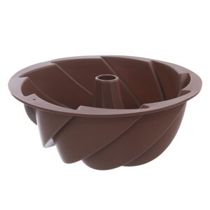 Smeđi silikonski kalup za kuglof Orion Flower, ø 23,5 cm