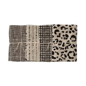 Set od 4 platnene salvete s lanom Really Nice Things Leopard, 43 x 43 cm