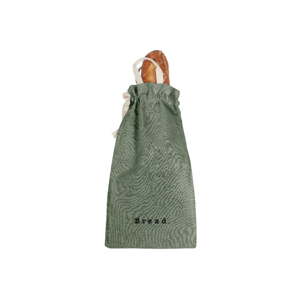 Lanena torba za kruh Really Nice Things Bag Green Moss, visina 42 cm
