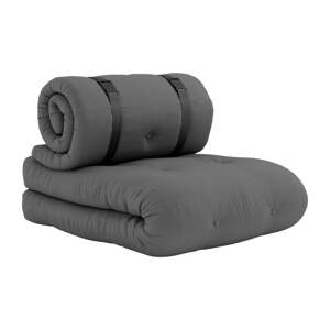 Tamno siva mekana sklopiva stolica prikladna za eksterijer Karup Design Design OUT ™ Buckle Up Dark Grey