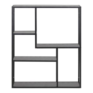 Crna zidna polica u dekoru jasena 75x91 cm Seaford – Actona