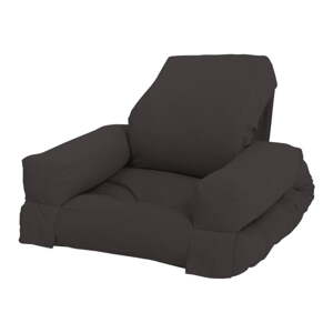 Tamnosiva dječja rasklopna fotelja Karup Design Mini Hippo