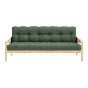 Kauč na razvlačenje 204cm Karup Design Grab Natural Clear/Maslinasto Zelena