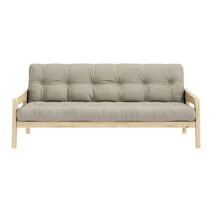 Kauč na razvlačenje 204 cm Karup Design Grab Natural Clear / Linen Beige