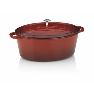 Lonac od crvenog lijevanog željeza Kela Calido, širine 36 cm