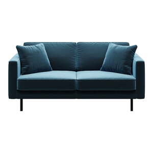 Plava baršunasti sofa 167 cm Kobo – MESONICA