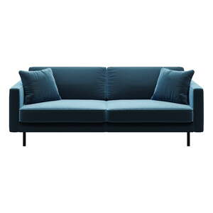 Plava baršunasti sofa 207 cm Kobo – MESONICA