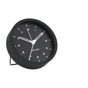 Crna budilica Karlsson Tinge, ø 9 cm
