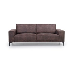 Smeđa sofa od imitacije kože 224 cm Copenhagen – Scandic