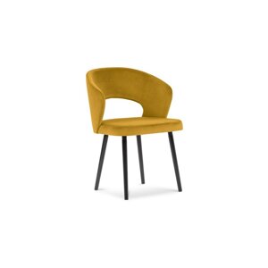 Žuta baršunasta blagovaonska stolica Windsor & Co Sofas Elpis