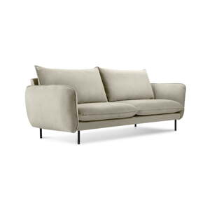 Bež baršunasta sofa Cosmopolitan Design Vienna, 160 cm