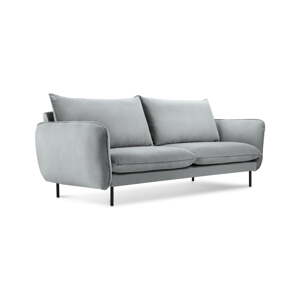 Svijetlosiva baršunasta sofa Cosmopolitan Design Vienna, 160 cm