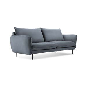 Siva baršunasta sofa Cosmopolitan Design Vienna, 160 cm