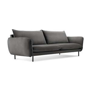 Tamnosivi baršunasti kauč Cosmopolitan Design Vienna, 200 cm