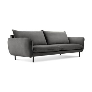 Tamno sivi baršunasti kauč Cosmopolitan Design Vienna, 230 cm
