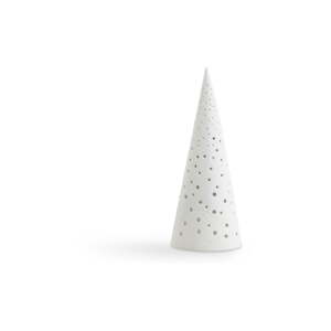 Bijeli božićni svijećnjak od koštanog porculana Kähler Design Nobili, visina 25,5 cm