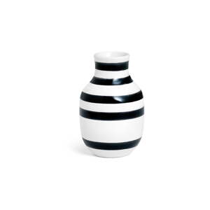 Crno-bijela vaza od kamenine Kähler Design Omaggio, visina 12,5 cm