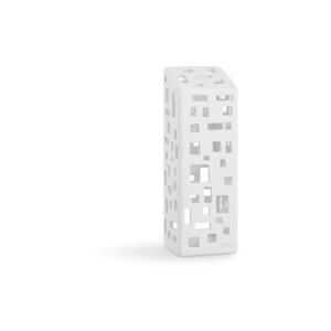 Bijeli keramički svijećnjak Kähler Design Urbania Lighthouse High Building