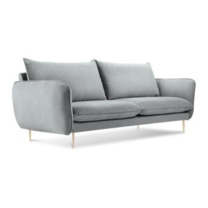 Svijetlosiva baršunasta sofa Cosmopolitan Design Florence, 160 cm