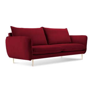 Crvena baršunasta sofa Cosmopolitan Design Florence, 160 cm