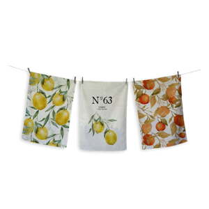 Set od 3 kuhinjske krpe Madre Selva Lemons, 50 x 70 cm