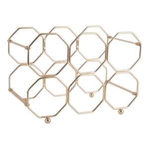 Metalni sklopivi držač za vino u zlatnoj boji PT LIVING Honeycomb