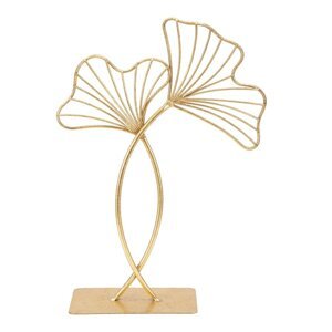 Dekoracija u zlatnoj boji Mauro Ferretti Leaf Glam, visina 35 cm