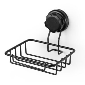 Crni samostojeći držač za sapun Compactor Bestlock Black Soap & Sponge Holder