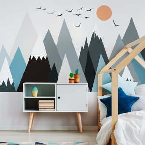 Zidna samoljepljiva naljepnica Ambiance Giant Kid Sticker Scandinavian Mountains Parka