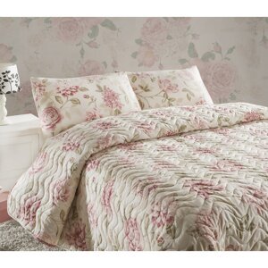 Set prošivenog prekrivača i 2 jastučnice Eponj Home Care Pink, 240 x 220 cm
