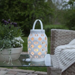Bijela lampa Star Trading Flame Lantern, visina 23 cm