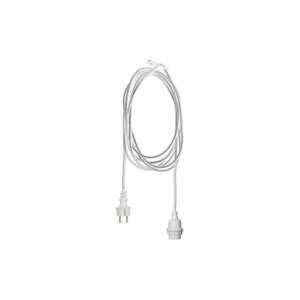 Bijeli kabel s nastavkom za žarulju Star Trading Cord Ute, dužina 2,5 m