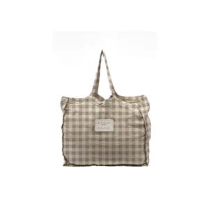 Platnena torba za kruh Really Nice Things Linen Bag Grey Vichy
