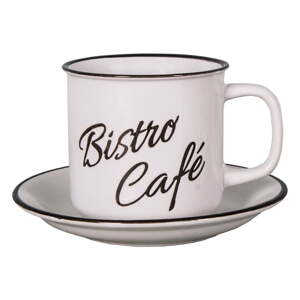Bijela šalica i tanjurić Antic Line Bistro - Café