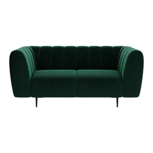 Tamnozelena baršunasta sofa Ghado Shel, 170 cm