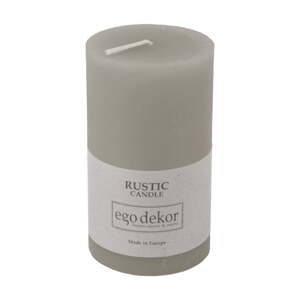 Siva svijeća Rustic candles by Ego dekor Rust, vrijeme gorenja 38 h