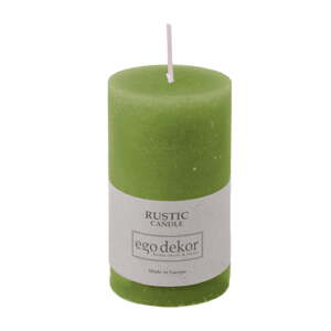 Zelena svijeća Rustic candles by Ego dekor Rust, vrijeme gorenja 38 h